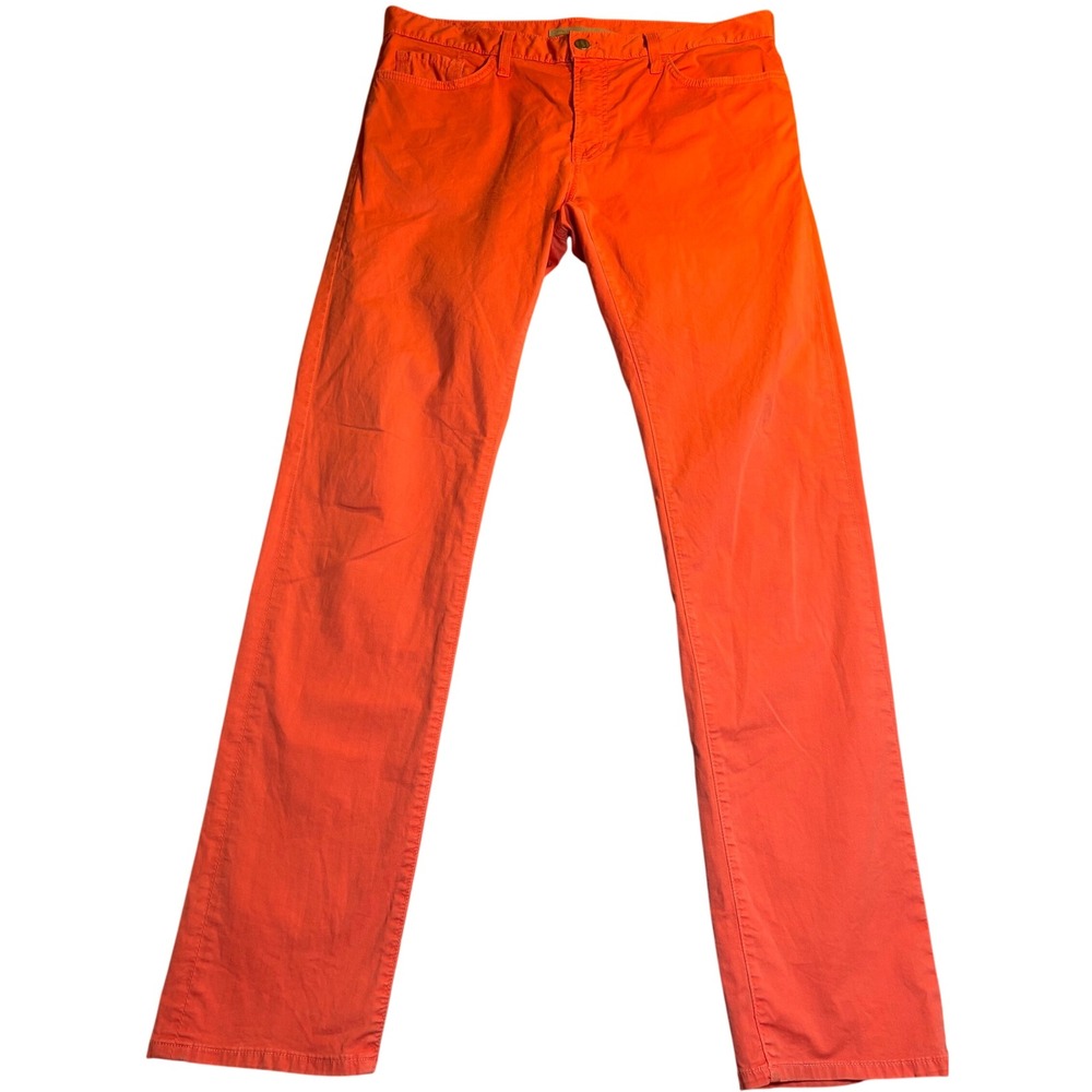 Vince Classic Slim Straight Pants Mens Orange Excellent Coral Reef DM148-2114 34
